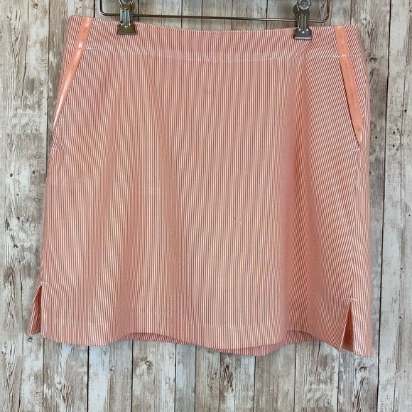 Lady Hagen Striped Back Zip Golf Skirt Size 6 Women - Picture 1 of 10